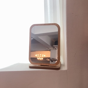 심플 우드 탁상거울 화장대 접이식 거울 사각 디자인 인테리어소품