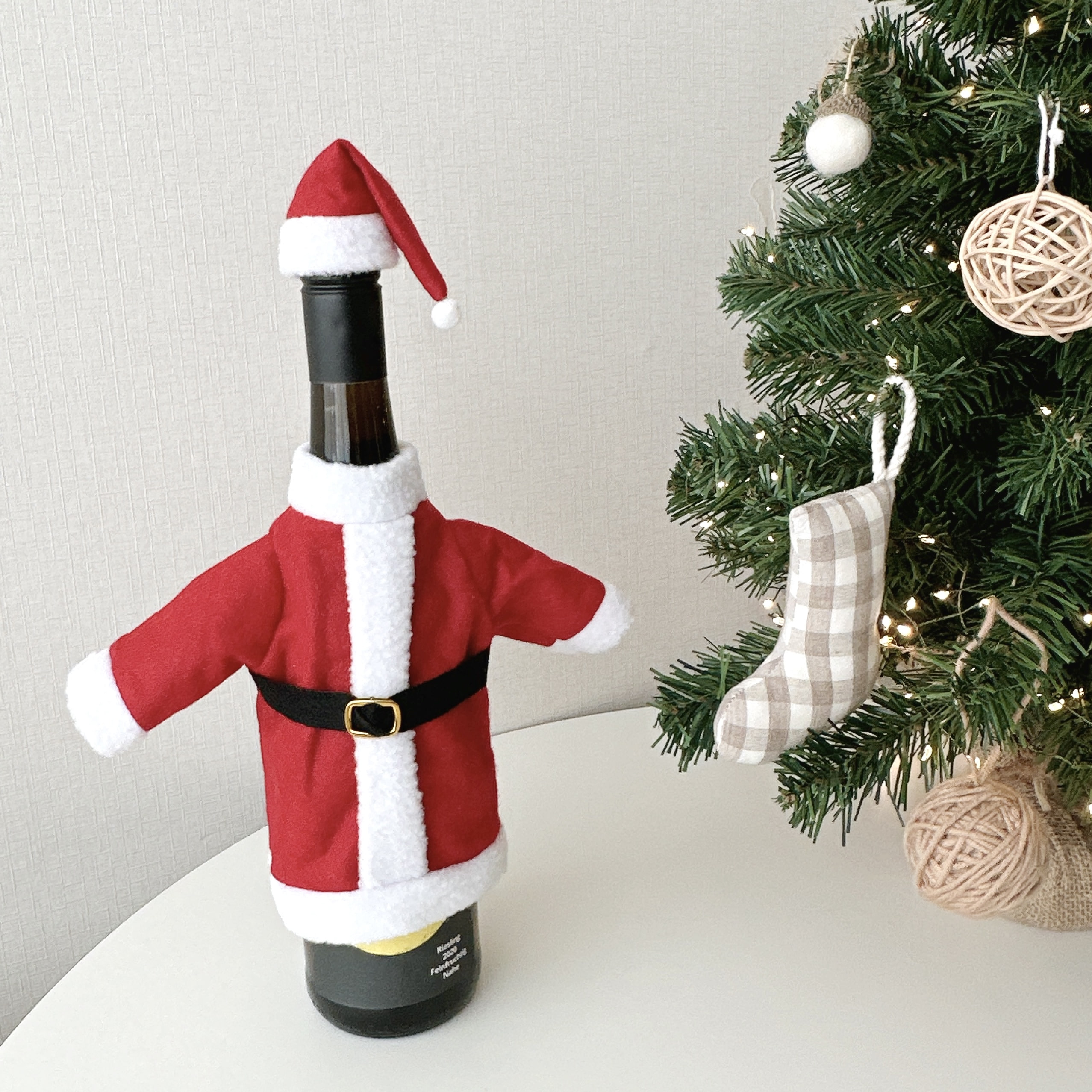 크리스마스 산타 모자 와인 커버 소주 맥주 샴페인 장식 테이블 데코