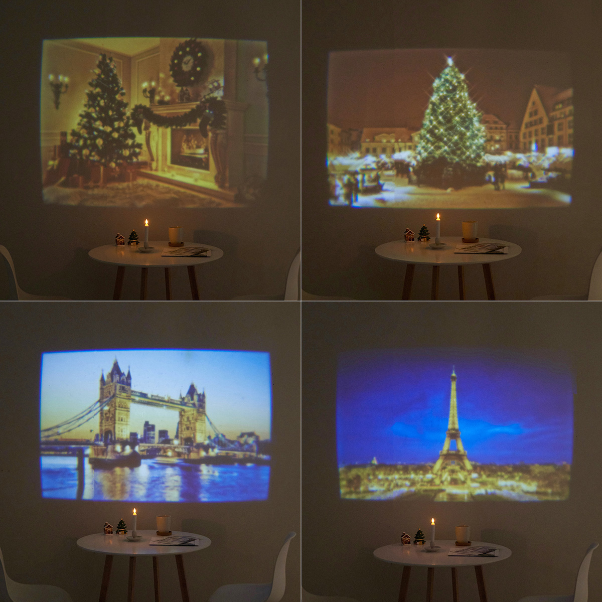크리스마스 포인트 미니빔 프로젝터 조명 유럽 트리 파티 인테리어소품 선물